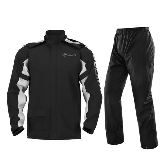 SULAITE Outdoor Motorcycle Riding Full Body Split Raincoat Suit, Size: XXXL(Black)