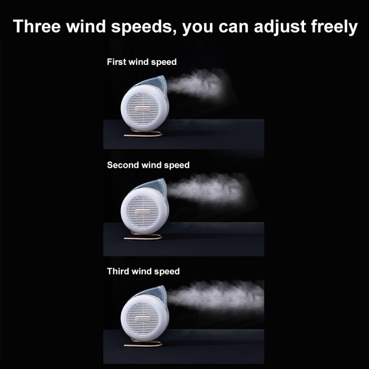 F5 USB Charging Colorful Lighting Effect Desktop Negative Ion Purification Air Fan(White) by buy2fix