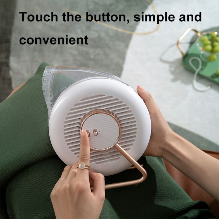 F5 USB Charging Colorful Lighting Effect Desktop Negative Ion Purification Air Fan(White) by buy2fix