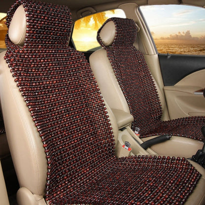 Car Wood Beaded Cushion Universal Car Seat Cover Summer Interior Supply(Coffee) by buy2fix