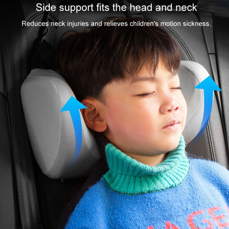 Car U-shaped Neck Pillow Soft Headrest Children Car Seat Side Sleeping Pillow(Sky Blue) by buy2fix