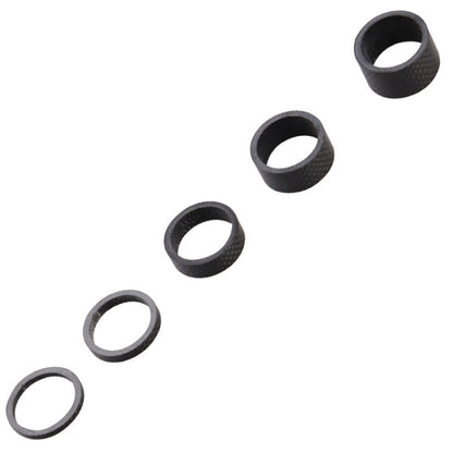 5pcs /Set Bicycle Carbon Fiber Gasket Fork Bowl Set Handlebar Pad 3/5/10/15/20mm - Cap Component by buy2fix | Online Shopping UK | buy2fix
