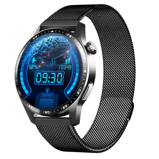 F400 1.55 Inch Screen Smart Watch Support ECG/ Blood Oxygen / Blood Sugar / 150+ Sports Mode, Color: Black Milan by buy2fix