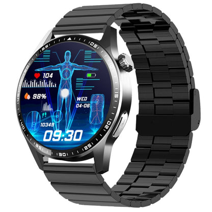 F400 1.55 Inch Screen Smart Watch Support ECG/ Blood Oxygen / Blood Sugar / 150+ Sports Mode, Color: Black Bamboo by buy2fix
