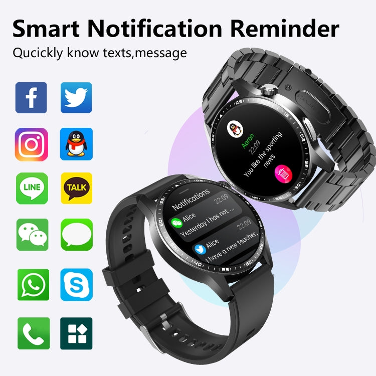 F400 1.55 Inch Screen Smart Watch Support ECG/ Blood Oxygen / Blood Sugar / 150+ Sports Mode, Color: Black Gray Silicone by buy2fix