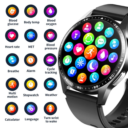F400 1.55 Inch Screen Smart Watch Support ECG/ Blood Oxygen / Blood Sugar / 150+ Sports Mode, Color: Black Bamboo by buy2fix
