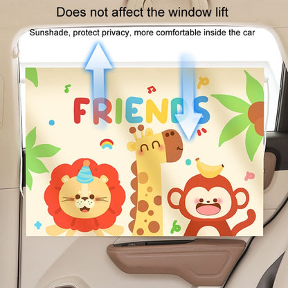 Suction Cup Car Sunshade Children Rear Side Window Insulation Sunscreen Cartoon Car Curtain, Style: Hat Bear - Window Foils & Solar Protection by buy2fix | Online Shopping UK | buy2fix