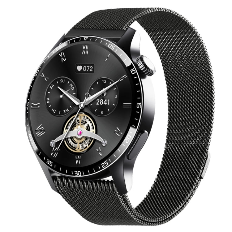 F207 Smart Watch 1.35-Inch Narrow Edge Screen Supports Bluetooth Calls / 24H Health Monitoring / 150+ Sports Modes, Color: Black Milan by buy2fix