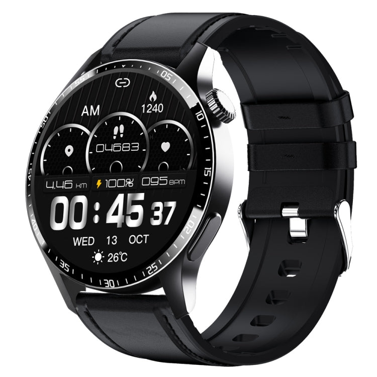 F207 Smart Watch 1.35-Inch Narrow Edge Screen Supports Bluetooth Calls / 24H Health Monitoring / 150+ Sports Modes, Color: Black Leather by buy2fix