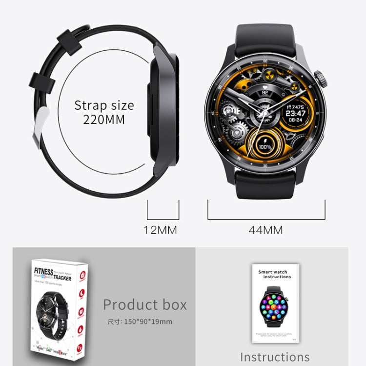 F207 Smart Watch 1.35-Inch Narrow Edge Screen Supports Bluetooth Calls / 24H Health Monitoring / 150+ Sports Modes, Color: Black Milan by buy2fix