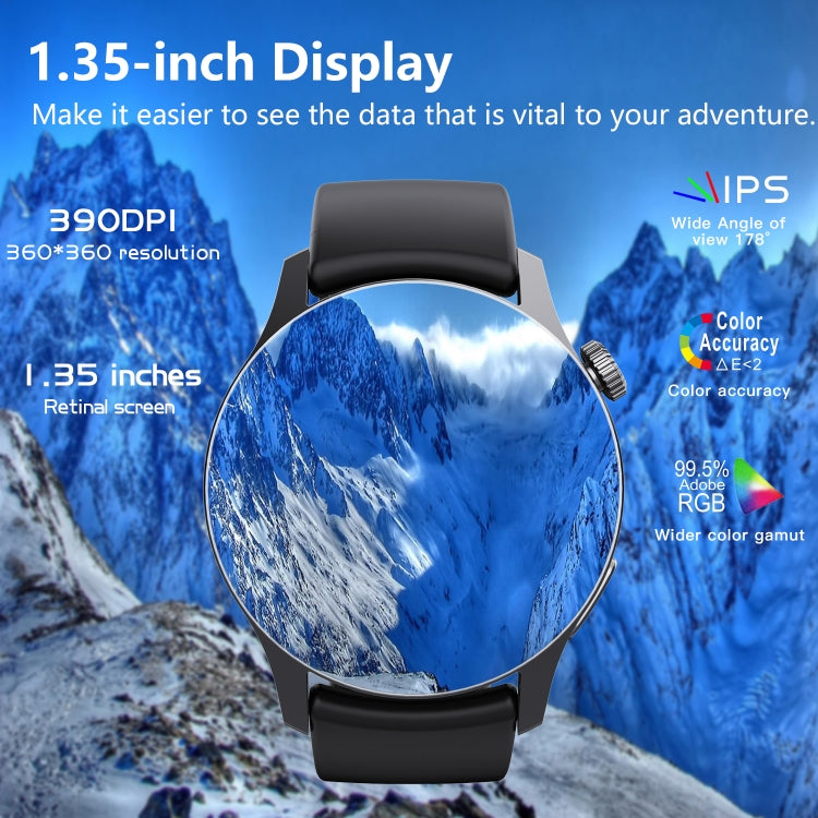 F207 Smart Watch 1.35-Inch Narrow Edge Screen Supports Bluetooth Calls / 24H Health Monitoring / 150+ Sports Modes, Color: Black Milan by buy2fix