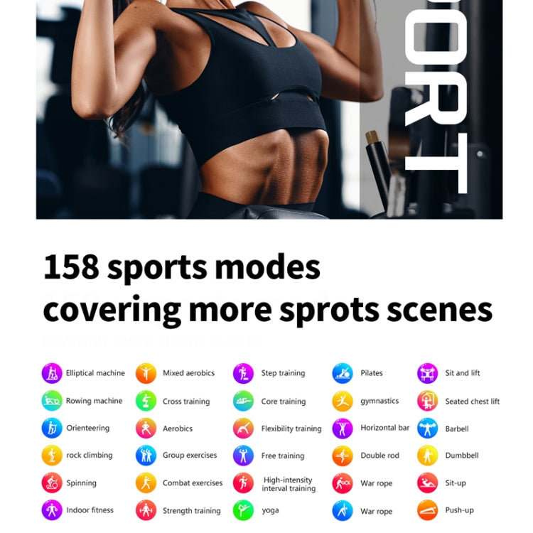 F207 Smart Watch 1.35-Inch Narrow Edge Screen Supports Bluetooth Calls / 24H Health Monitoring / 150+ Sports Modes, Color: Silver Milan by buy2fix