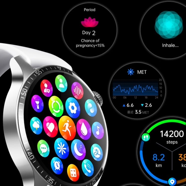 F207 Smart Watch 1.35-Inch Narrow Edge Screen Supports Bluetooth Calls / 24H Health Monitoring / 150+ Sports Modes, Color: Silver Milan by buy2fix