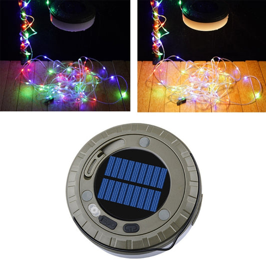 Solar LED Camping Light Type-C Charging Colorful String Lights, Color: 10m Warm Color Light by buy2fix