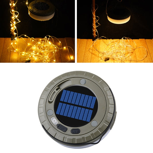 Solar LED Camping Light Type-C Charging Colorful String Lights, Color: 10m Single Warm Light - Solar Lights by buy2fix | Online Shopping UK | buy2fix