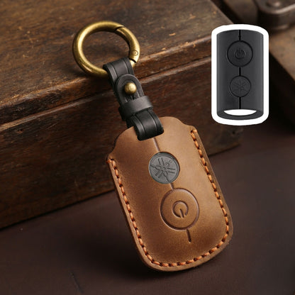 For YAMAHA NMAX155/XMAX300/Aerox/Jauns Hallmo Motorcycle Key Cover, Color: 2 Key Brown Not Hollowed - Car Key Cases by Hallmo | Online Shopping UK | buy2fix