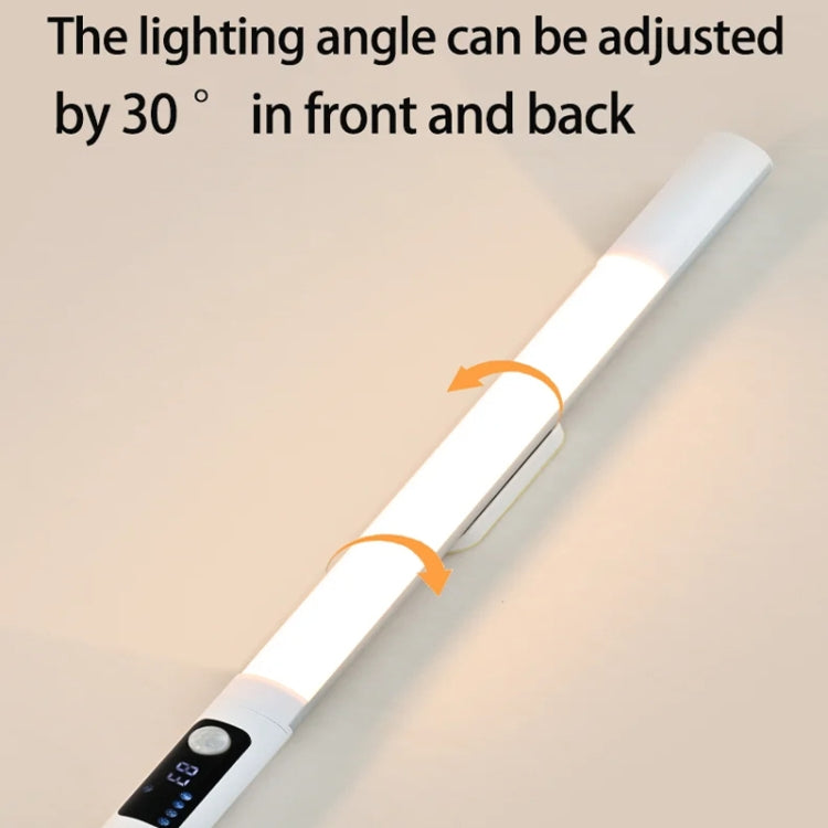 Rechargeable Under Cabinet LED Motion Sensor Night Light with Digital Display 2000mAH(Silver) - Sensor LED Lights by buy2fix | Online Shopping UK | buy2fix