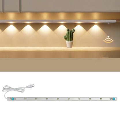 220V CN Plug Motion Sensor Wardrobe Cabinet Lamp LED Light Bar, Spec: Warm White 70cm - Sensor LED Lights by buy2fix | Online Shopping UK | buy2fix