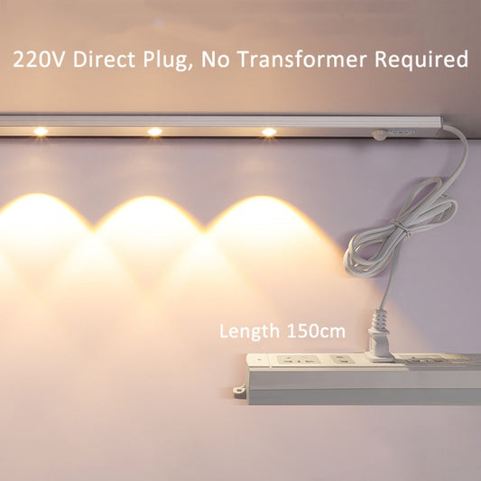 220V CN Plug Motion Sensor Wardrobe Cabinet Lamp LED Light Bar, Spec: White 70cm - Sensor LED Lights by buy2fix | Online Shopping UK | buy2fix