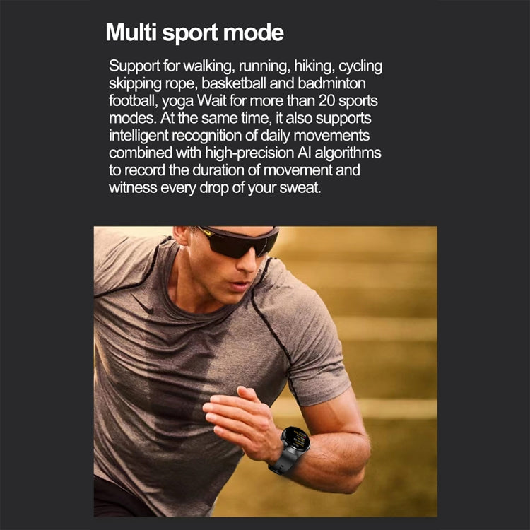 TK25 1.39-inch IP67 Waterproof Sports Health Monitoring Smart Bluetooth Calling Watch(Black Silicone) by buy2fix