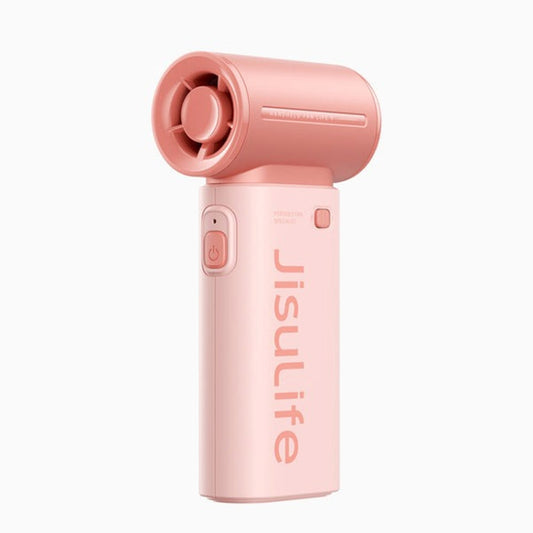 JisuLife Life9 High Speed Handheld Small Fan Mini Portable USB Rechargeable Desktop Cooling Electric Fan, Battery Capacity: 5000mAh(Pink) - Electric Fans by Jisulife | Online Shopping UK | buy2fix