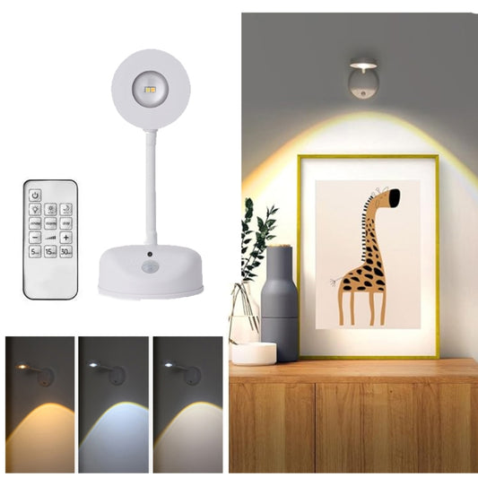 Rechargeable LED Motion Sensor Wireless Spotlight With Remote Control 2000mAH White - Sensor LED Lights by buy2fix | Online Shopping UK | buy2fix