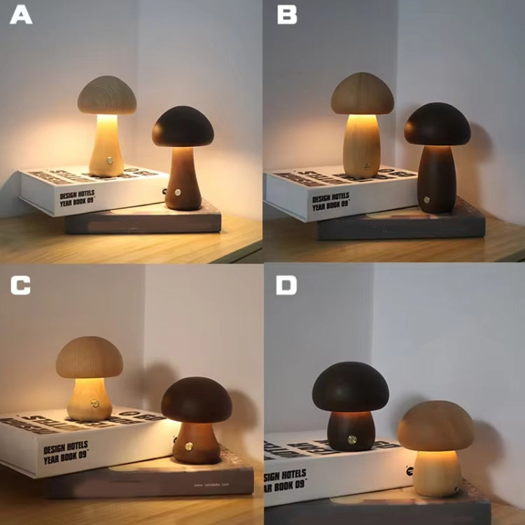 Mushroom Shape Night Light Touch Control Dimmable Bedside Atmosphere Lamp, Style: A Type Beech by buy2fix