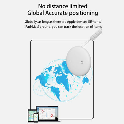 For Apple Series S10 Round Smart Global Anti-Lost Device IP67 Waterproof Locator(Black) - Pet Tracker by buy2fix | Online Shopping UK | buy2fix