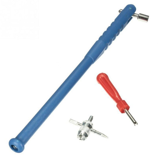 3pcs /Set Tire Valve Installation Repair Removal Wrench Tools(Blue)
