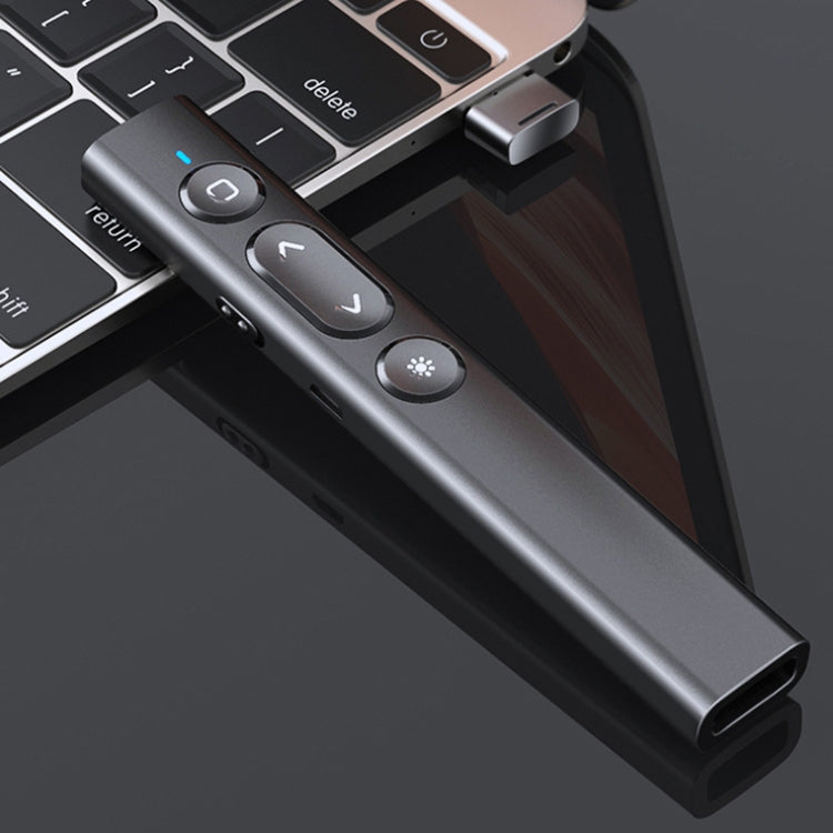 B2 2.4GHz Dual-Mode Conference PPT Wireless Page Turning Pen Multimedia Infrared Laser Pointer(Black) by buy2fix