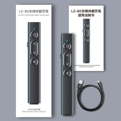 B2 2.4GHz Dual-Mode Conference PPT Wireless Page Turning Pen Multimedia Infrared Laser Pointer(White) by buy2fix