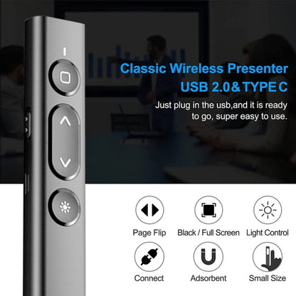 B2 2.4GHz Dual-Mode Conference PPT Wireless Page Turning Pen Multimedia Infrared Laser Pointer(White) by buy2fix