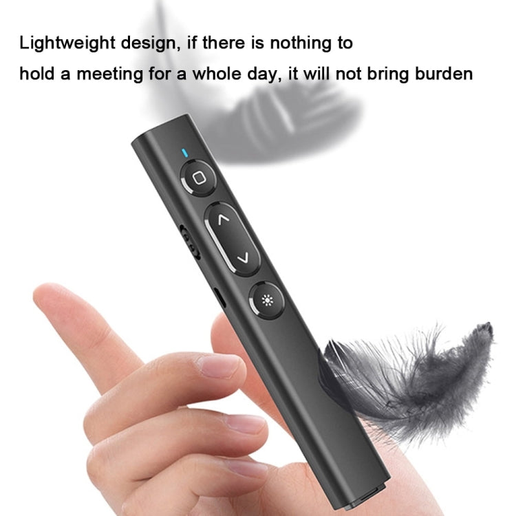 B2 2.4GHz Dual-Mode Conference PPT Wireless Page Turning Pen Multimedia Infrared Laser Pointer(Black) by buy2fix