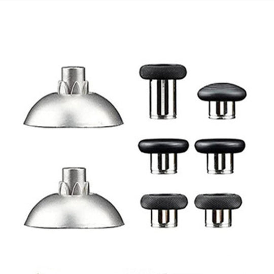 For PS4 Joystick 8pcs /Set Gamepad Metal Buttons Mushroom Head Magnetic Base Cross Keys Accessory Set