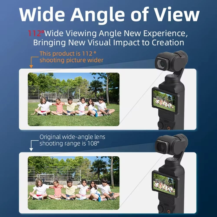 For DJI Osmo Pocket 3 Magnetic Wide-Angle Lens Extend FOV To 112 Degree by buy2fix