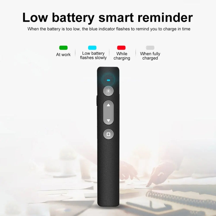 B1 Multimedia Infrared Laser Pointer Teaching Business Wireless PPT Page Turning Pen(Black) by buy2fix