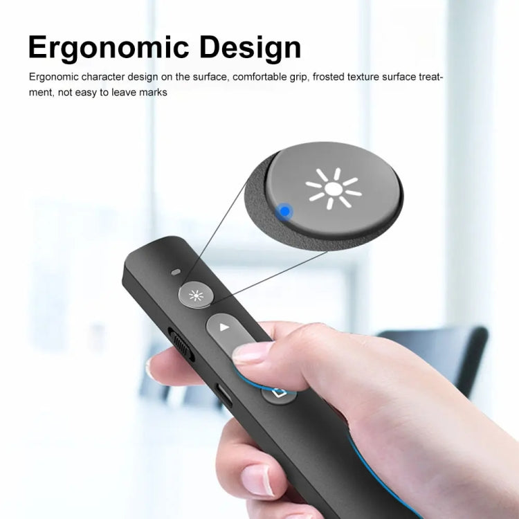 B1 Multimedia Infrared Laser Pointer Teaching Business Wireless PPT Page Turning Pen(Black) by buy2fix