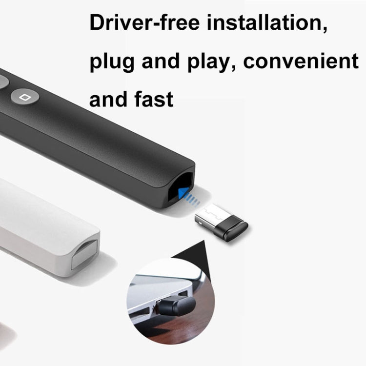 B1 Multimedia Infrared Laser Pointer Teaching Business Wireless PPT Page Turning Pen(Black) by buy2fix