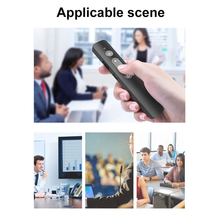 B1 Multimedia Infrared Laser Pointer Teaching Business Wireless PPT Page Turning Pen(Black) by buy2fix