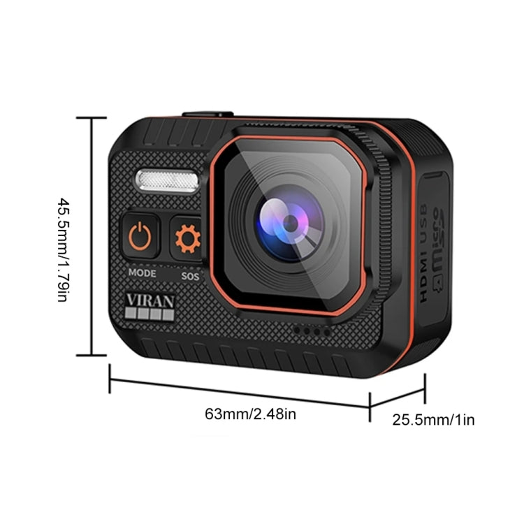 SC002 4K/60FPS IP68 Waterproof WiFi HD Mini Outdoor Sports Diving Camera, Color: Black+64G by buy2fix