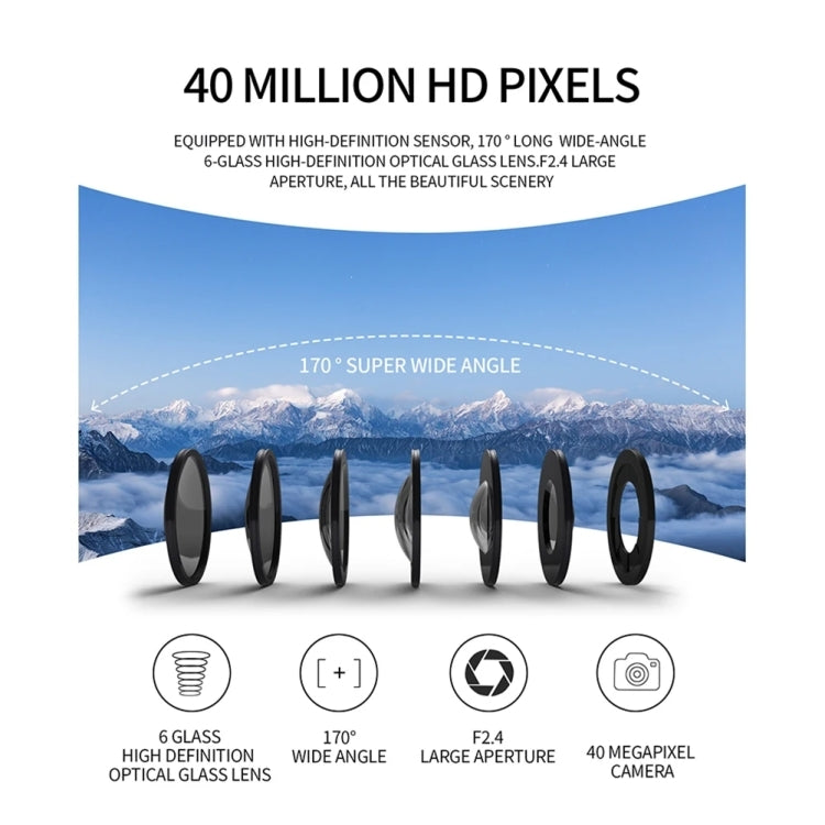 SC002 4K/60FPS IP68 Waterproof WiFi HD Mini Outdoor Sports Diving Camera, Color: Black+64G by buy2fix