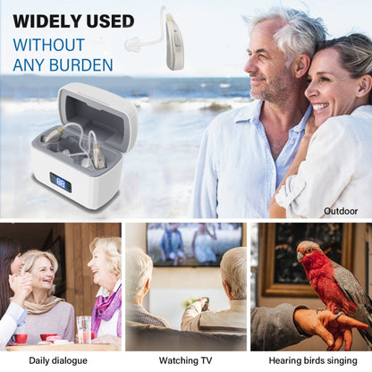 Z-126  Rechargeable Digital Display Hearing Aid Ear-hanging Sound Amplifier(Silver) - Hearing Aids by buy2fix | Online Shopping UK | buy2fix