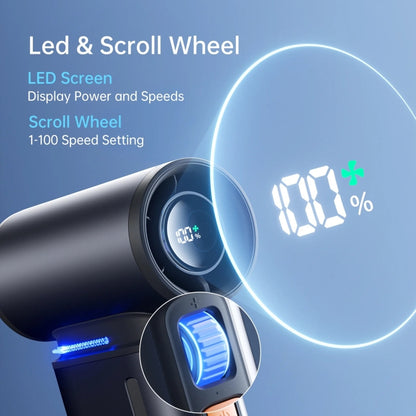 JisuLife FA55 Handheld Portable Small Fan Mini Rechargeable Electric Fan(Dark Gray) - Electric Fans by Jisulife | Online Shopping UK | buy2fix