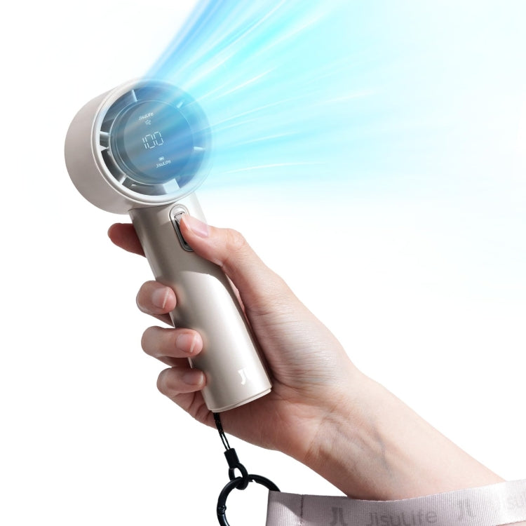 JisuLife FA53 Pro 1 High-speed Powerful Cooling Handheld Small Fan Mini Portable USB Rechargeable Desktop Fan(Light Brown) by Jisulife