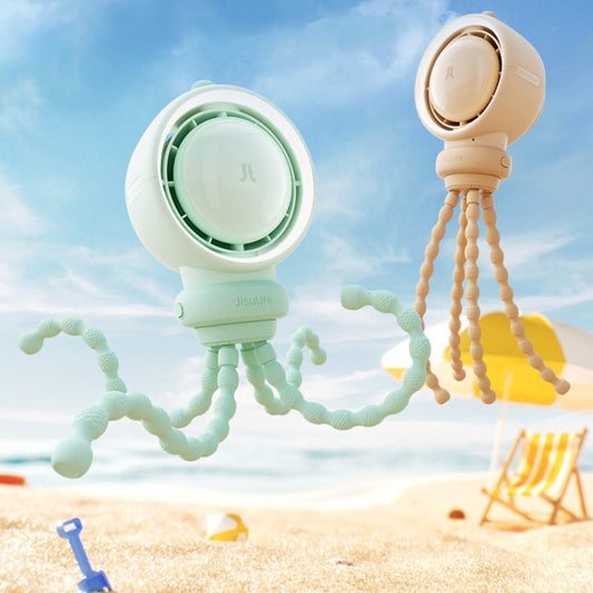 JisuLife Stroller Fan Life2S High Speed Energy Saving Stroller Mini Fan Octopus Bladeless Swingable Head Air Purifying Fan(Mint Green) - Electric Fans by Jisulife | Online Shopping UK | buy2fix