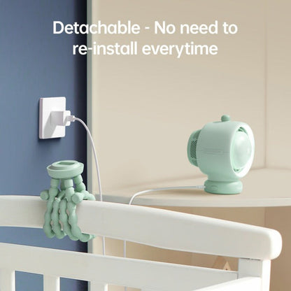 JisuLife Stroller Fan Life2S High Speed Energy Saving Stroller Mini Fan Octopus Bladeless Swingable Head Air Purifying Fan(Mint Green) by Jisulife