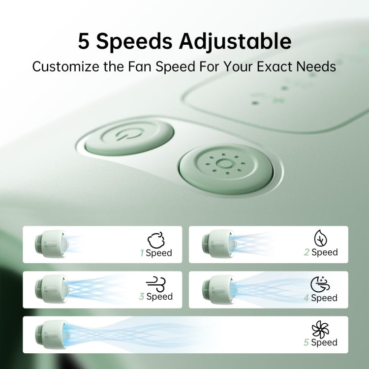 JisuLife Stroller Fan Life2 Stroller Octopus Fan High Speed Portable Desktop Clip Fan(Mint Green) by Jisulife