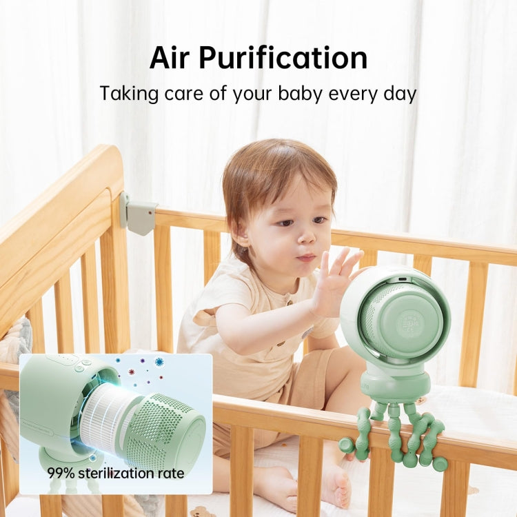 JisuLife Stroller Fan Life2 Stroller Octopus Fan High Speed Portable Desktop Clip Fan(Mint Green) by Jisulife