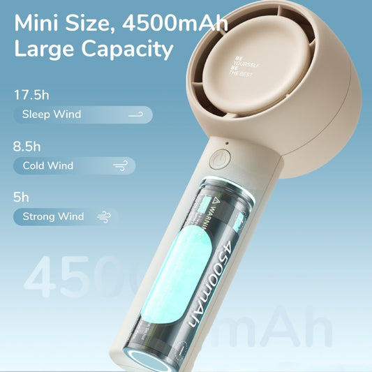 JisuLife FA42 Handheld Portable Small Rechargeable Turbo Fan, Color: Mint Green 4500mAh - Electric Fans by Jisulife | Online Shopping UK | buy2fix