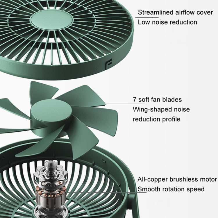 JisuLife FA19 4000mAh Wireless Rechargeable Desktop Mini Fan Silent Portable Fan(White) by Jisulife